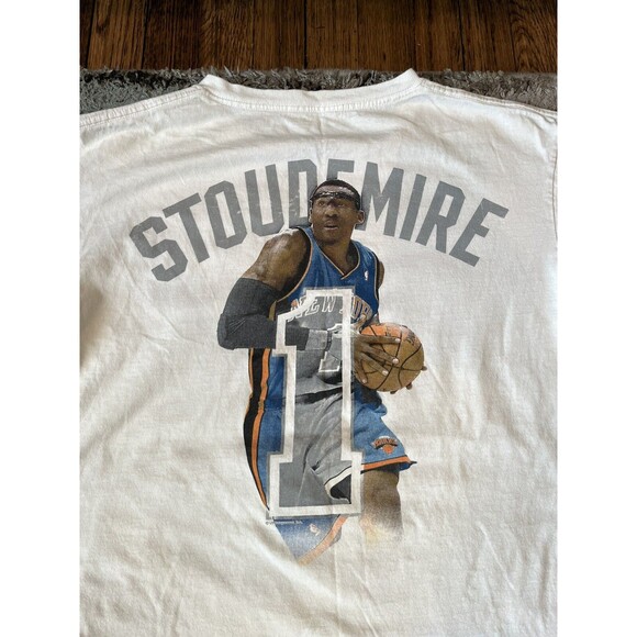 Amare Stoudemire S.T.A.T. -  New York Knicks Graphic T Shirt 2 Sided - Medium - Picture 2 of 8